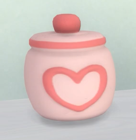 A game screenshot of pink cookie jar object